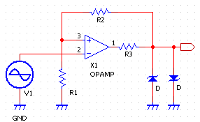 Op-Amp Hysteresis Inverting Gate